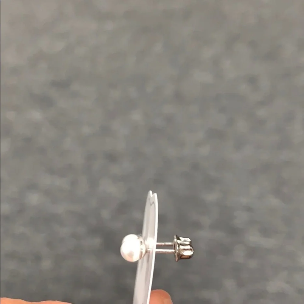 Sterling Silver 3,4, 5mm Pearl Girls stud Earrings